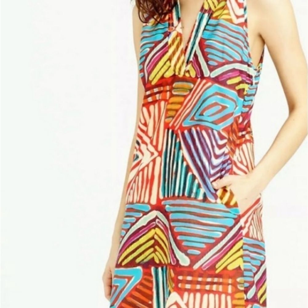 J CREW Collection Geometric Halter Sundress - Picture 2 of 10